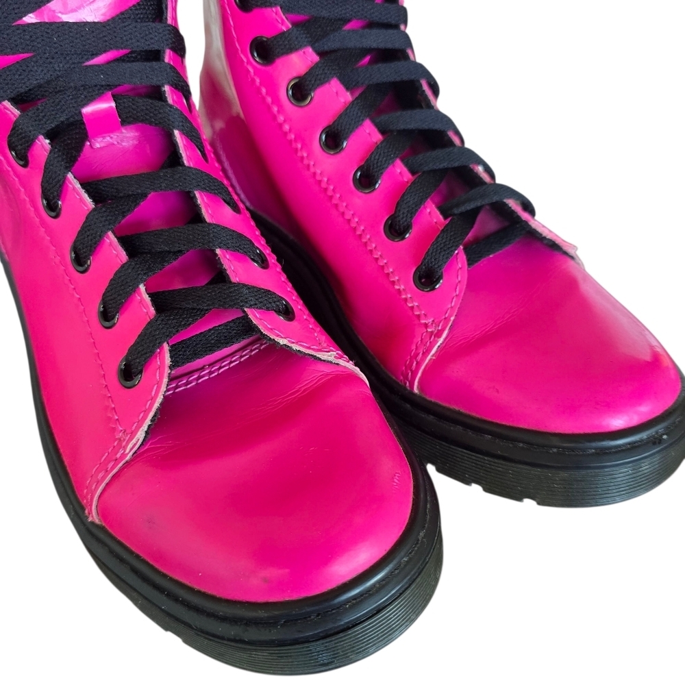 Dr. Martens Pink Combat Boots - Picture 3 of 11